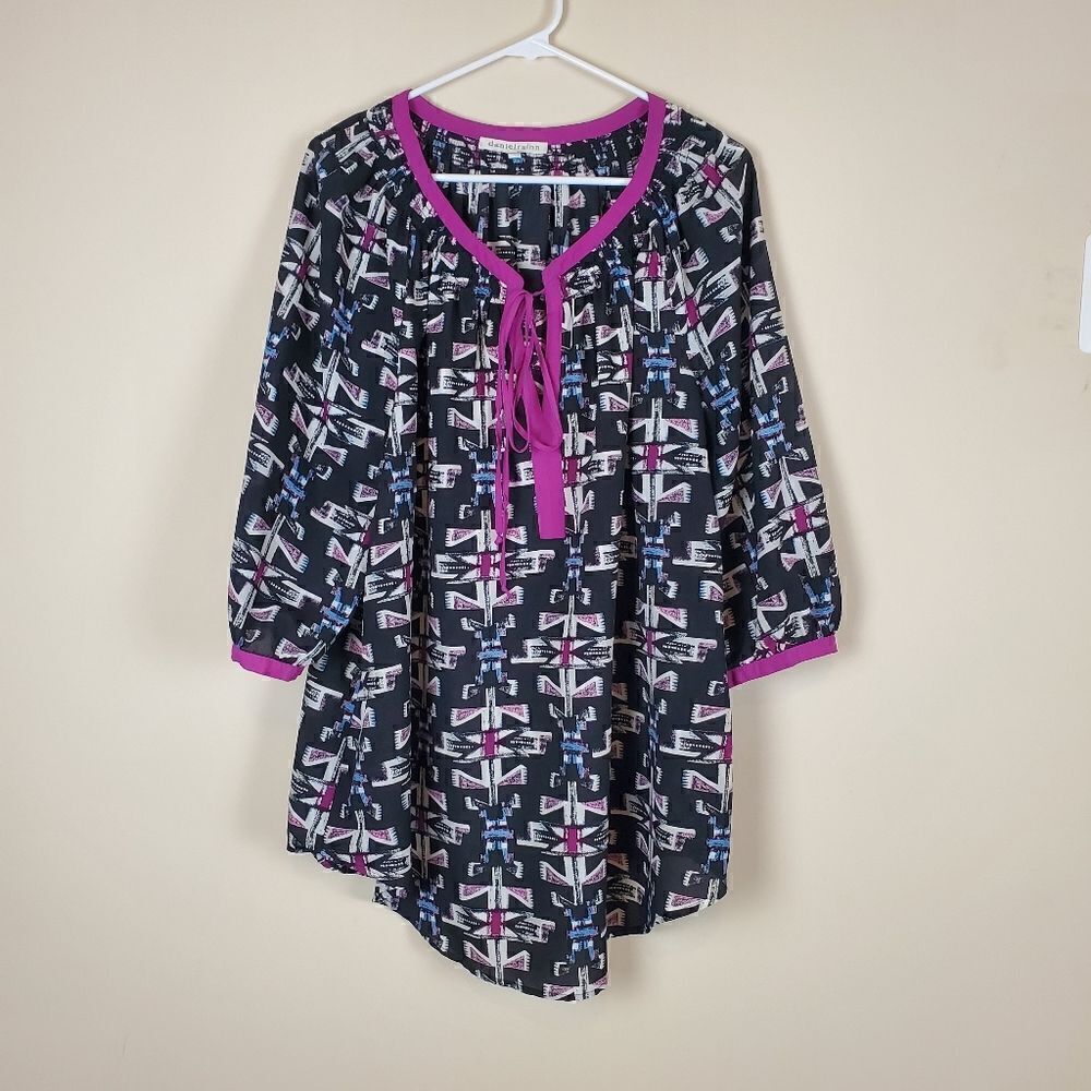 Daniel Rainn Printed Blouse Size 1x